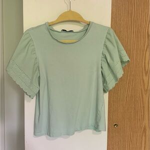 Dex Mint Green Short Sleeve Top